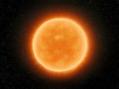 Uma representação artística de Betelgeuse na constelação de Órion. (Fonte da imagem: © Nazarii_Neshcherenskyi - SHUTTERSTOCK)