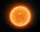 Uma representação artística de Betelgeuse na constelação de Órion. (Fonte da imagem: © Nazarii_Neshcherenskyi - SHUTTERSTOCK)