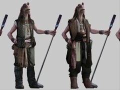 As supostas imagens vazadas de Star Wars Eclipse mostram um personagem Gungan (na foto), além de outros. (Fonte da imagem: MP1st)