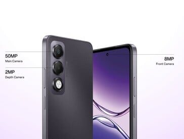 O telefone econômico vem com um total de três câmeras (Fonte da imagem: Oppo)