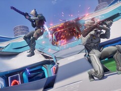 Duas facções de Splitgate 2 em combate. (Fonte da imagem: Steam)