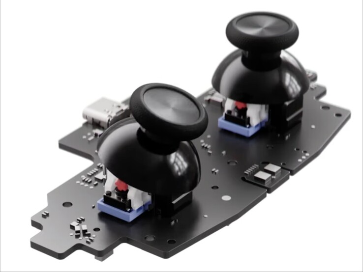 Joysticks TMR do Steam Controller na PCB.
