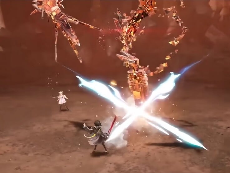 Até quatro membros do grupo lutam juntos em batalhas em tempo real. (Captura de tela do trailer oficial de gameplay de Arknights: Endfield)