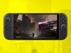 Charles também conta que a versão Switch 2 do Cyberpunk 2077 teve que passar por muitas mudanças no nível do motor. Na foto: o jogo rodando no dispositivo portátil. (Fonte da imagem: CDPR e Nintendo)