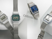 Da esquerda para a direita, o Casio A158WEM-3, A158WEM-7, AQ-230EM-2A e AQ-230EM-7A. (Fonte da imagem: Casioblog)
