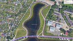 Passeio de teste GNSS: ao redor do lago