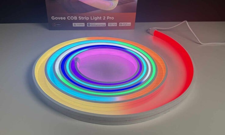 Análise da Govee COB Strip Light 2 Pro (mostrada aqui ainda enrolada)