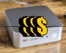 Anteriormente, as importações de tecnologia de baixo valor podiam ignorar os impostos e as declarações alfandegárias detalhadas. Agora, as coisas podem mudar. Foto - Sinais de dólar sobrepostos em uma imagem borrada de um Mini PC Beelink GTI13. (Fonte da imagem: Allen Ngo/Notebookche