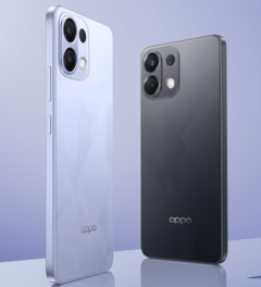 O Oppo K13 vem nas cores roxo gelo e preto prisma (Fonte da imagem: Oppo)