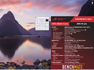 Resultado do benchmark multi-core Cinebench R23 para a CPU Ryzen 9 9950X3D2.
