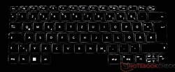 Teclado do Acer Swift Edge SFE16 (aceso)