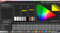 CalMAN ColorChecker calibrado (espaço de cor alvo P3)