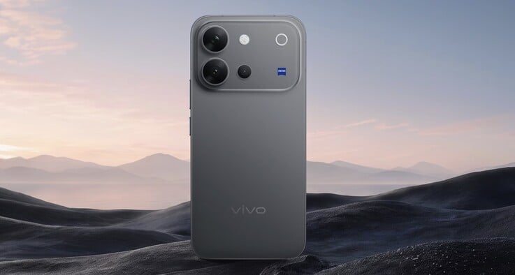 O Vivo V80 na cor Stellar Black.