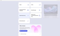 O menu principal das opções de configuração
