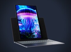 A Lenovo desenvolveu um notebook com uma tela que pode ser girada para o modo retrato. (Fonte da imagem: Evan Blass, editado)