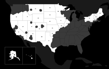 O mapa da Starlink destaca os estados americanos elegíveis para a promoção Regional Savings. (Fonte da imagem: SpaceX)