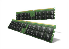 Os novos módulos DDR5 têm na verdade uma capacidade de 640 GB, mas 8 chips são usados para ECC. (Fonte da imagem: Samsung)