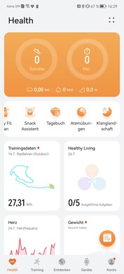 O aplicativo Saúde fornece uma visão geral dos dados coletados.