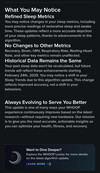 O Whoop fornece mais informações sobre a atualização do Algoritmo de Estágio do Sono em seu aplicativo. (Fonte da imagem: U/magony via Reddit)