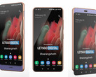 O smartphone dual-slider da Samsung, como imaginado pela LetsGoDigital. (Fonte da imagem: LetsGoDigital)