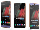 O smartphone dual-slider da Samsung, como imaginado pela LetsGoDigital. (Fonte da imagem: LetsGoDigital)