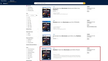 Homem-Aranha: listagens de Miles Morales. (Fonte da imagem: Walmart)