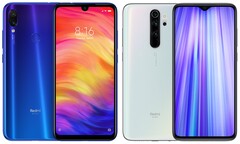 Os sites Redmi Note 7 e Redmi Note 8 Pro foram ambos grandes best-sellers. (Fonte da imagem: Xiaomi - editado)