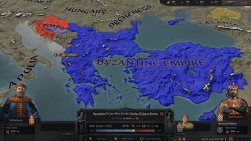 Na imagem: uma captura de tela da jogabilidade de Crusader Kings III.