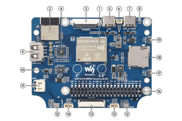 O GPIO está disponível na parte traseira (Fonte da imagem: Waveshare)