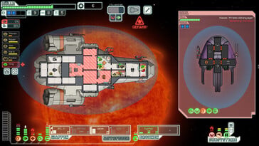 Na imagem: uma captura de tela do jogo FTL: Faster Than Light.