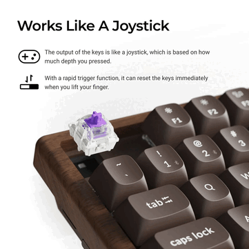 Keychron K8 HE Edição Especial Totalmente em Madeira