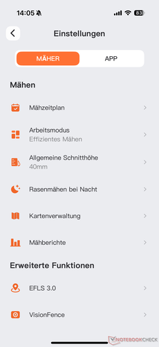 Menu de configurações (1)