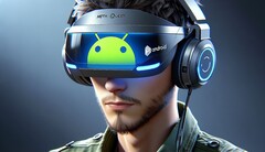 A Meta pretende posicionar seus fones de ouvido Quest como a alternativa &#039;Android&#039; ao Vision Pro. (Imagem: Dall-E 3)