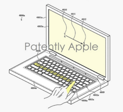 Apple recebeu a patente de um MacBook de tela dupla. (Imagem: Apple via Patently Apple)