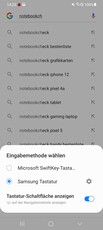 Seleção do teclado
