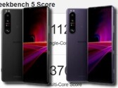 O Sony Xperia 1 III foi lançado nas cores preto fosco e roxo fosco. (Fonte da imagem: Sony/Geekbench/Reddit - editado)