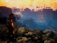 Uma imagem mostrando uma cidade em Achilles: Legends Untold.