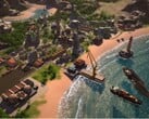 Uma imagem que mostra uma cidade em Tropico 5.