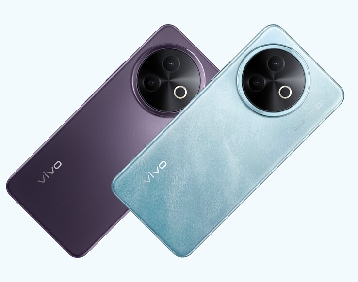 O Vivo Y39 5G vem nas cores roxo lótus e azul oceano (Fonte da imagem: Vivo)