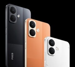 O Poco X8 está disponível em três cores.