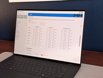 Configurações do XPS 16 Peak Shift