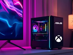 Maquete de um PC compacto para jogos com os logotipos da Asus e do Xbox (Fonte da imagem: Asus, Microsoft Gaming com edições)