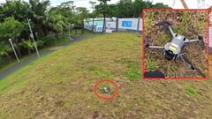 Descoberto por acaso em um parque por um ciclista de montanha: o DJI Mini 5 Pro, que agora deve ser lançado já em agosto. (Fonte da imagem: Mauro Tandoi, editado)