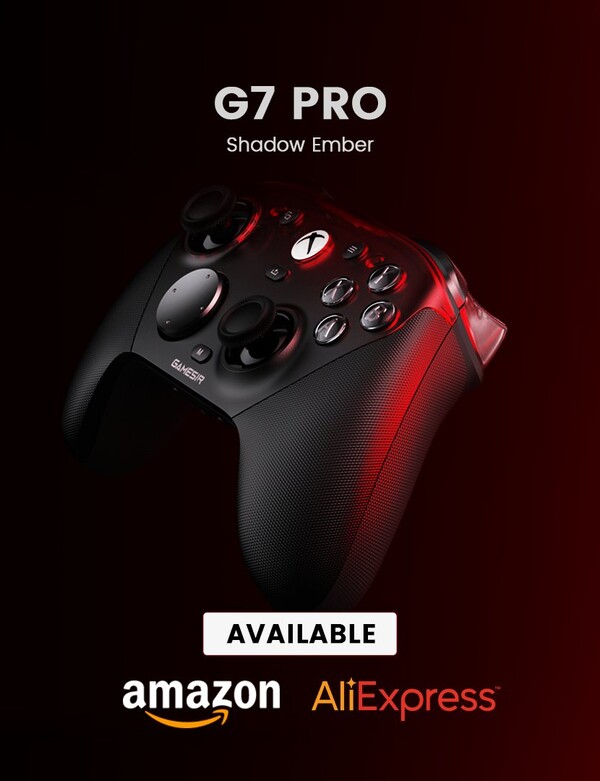 A cor Shadow Ember do GameSir G7 Pro está disponível para compra na Amazon e no AliExpress. (Fonte da imagem: GameSir)