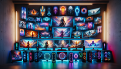 Coleção de monitores de jogos (Fonte: imagem gerada por DALL-E 3)