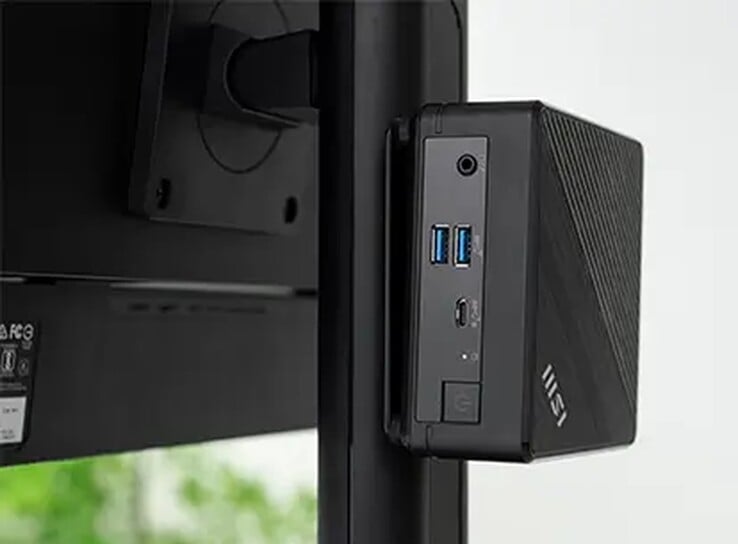 O MSI Cubi 5 1M pode ser montado atrás de um monitor.
