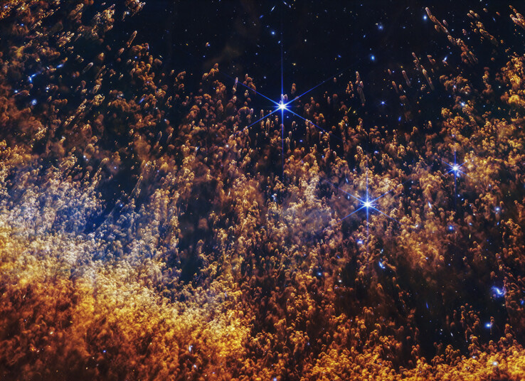 Uma nova imagem do Webb mostrando uma parte da Nebulosa Helix (Fonte da imagem: NASA, ESA, CSA, STScI)