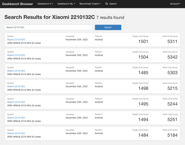 (Fonte de imagem: Geekbench)