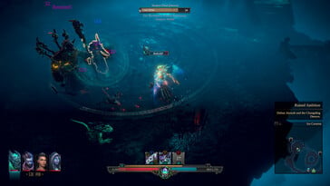 Uma imagem que mostra uma batalha em Shadows: Awakening.