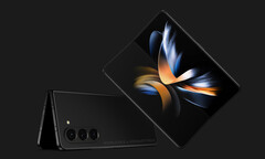 Pouco parece separar o design do Galaxy Z Fold4 de seu sucessor, na foto. (Fonte da imagem: @OnLeaks &amp;amp; SmartPrix)